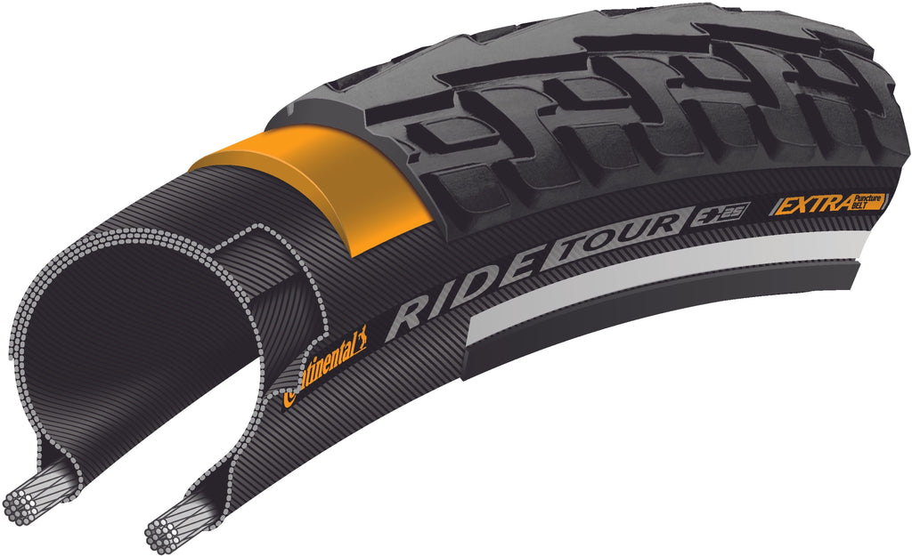 Continental Ride Tour Drahtreifen 16x1.75" Reflex schwarz