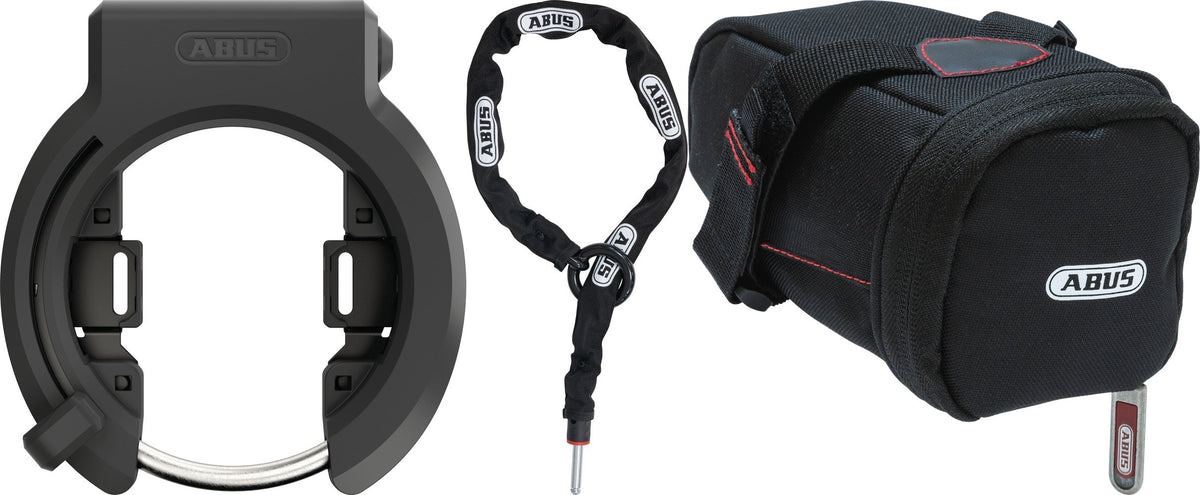 Abus Granit XPlus™ 6950M NR BK AM Rahmenschloss + 6KS/100 Anschlusskette  + ST 5950